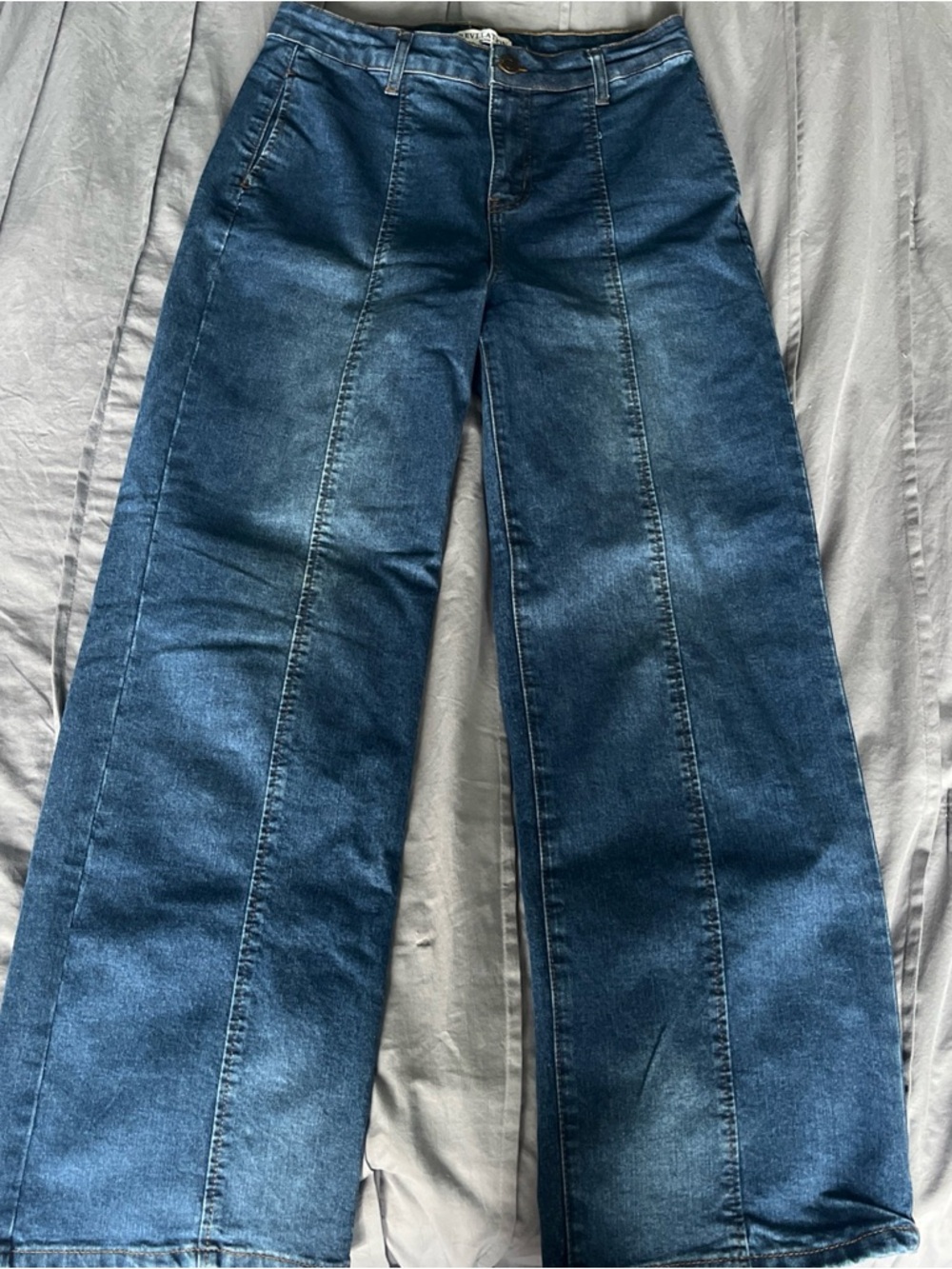 Straight Leg High-Rise Women's Jeans in Dark Blue